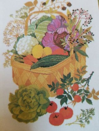 Eva Rosenstand Clara Waever Basket Of Vegetables Cross Stitch Kit Vintage