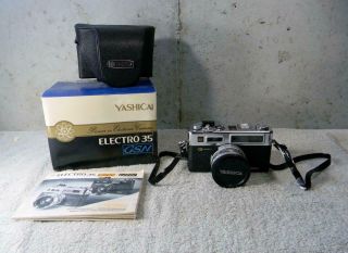 Vintage Yashica Electro 35 Gsn Rangefinder 35mm Camera W/box