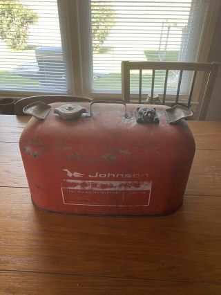 Vintage Johnson Outboard 6 - Gallon Pressurized Boat Fuel Gas Tank Can