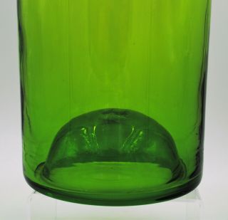 Vintage Blenko Hand Blown Glass MCM Vase - 6622 - Olive Green 3