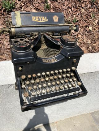 1930 Royal No.  10 Vintage Typewriter Antique Glass Pane Window / Restore