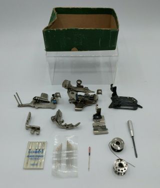 Vintage Singer Sewing Machine Attachments Box 1261 160359 36865 120842 161127