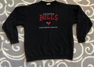 Vintage 90s Chicago Bulls Nba Basketball Lee Sport 1990s Sweatshirt Size Large