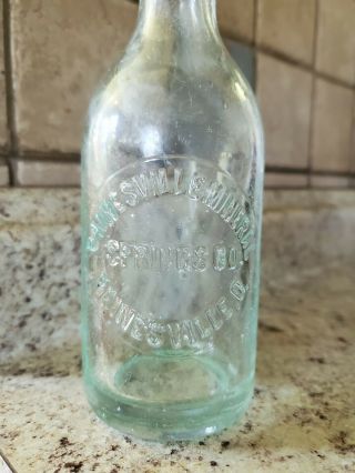 Antique Coca - Cola Bottle Painesville Mineral Springs Co.  Aqua Green / Turquoise