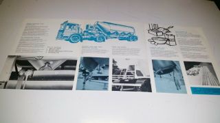 Vintage 1967 Crane Fruehauf Bulkleader Tanker foldout brochure Leaflet 3