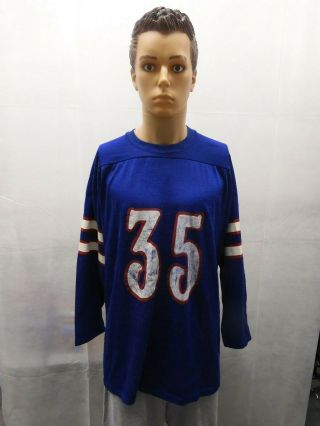 Vintage Mason Athletic Ware Long Sleeve Football Jersey Blue White Red 46 - 48