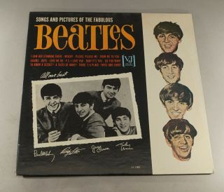Vintage Songs And Pictures Of The Fabulous Beatles 33 1/3 Rpm Record Album