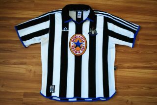 Size L Newcastle United Football Shirt 1999 - 2000 Home Jersey Vintage Retro Large