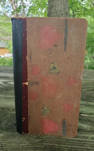 Antique Wood Hollow Book Safe Secret Storage