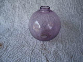 Vintage 4 " Amethyst Colored Clear Glass Lightning Rod Ball,