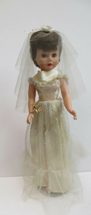 1960 ' s Bride Doll Wedding Gown Possibly Deluxe Reading 19.  5” High Heel Fashion 2