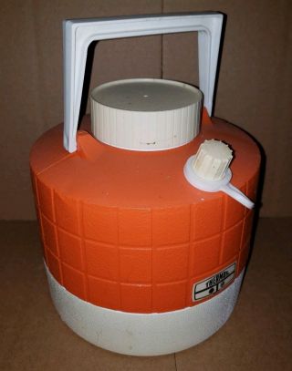 Vintage Thermos 1 Gal Orange Water Jug Orange