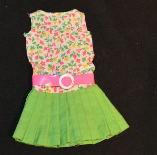 Vintage Mod Era Barbie Francie Slightly Summery Pak Dress & Belt