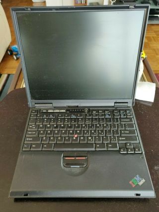 Vintage Ibm Thinkpad T20 - 2647 Laptop With Power Supply - Parts Only/not