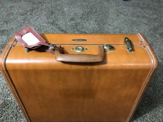 Vintage Samsonite - Brown - Faux Leather - Train Case - Luggage Case 4616