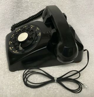 Vintage 1950s WESTERN ELECTRIC C/D 500 3 - 56 BLACK Rotary Desktop Telephone 2
