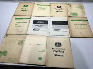 Vintage John Deere Service Manuals Combines Mowers 400 Hay Cuber 110 Flat Rate