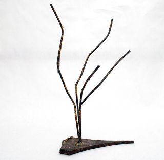 Torch Cut Metal Tree Sculpture - Brutalist Jewelry Stand - Mcm - C Jere