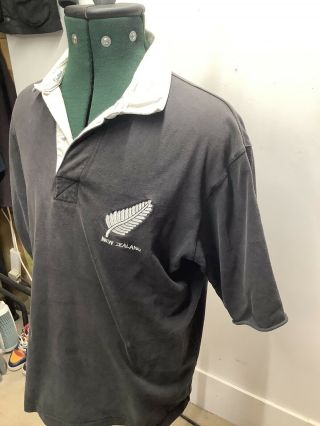 zealand rugby shirt Classic All Blacks Short Sleeve Vintage Cotton Traders L 2