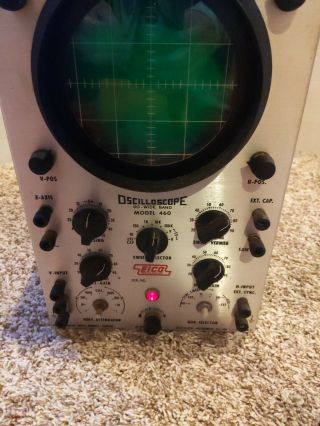 Vintage Eico Model 460 Dc - Wide Band Oscilloscope.  Powers On