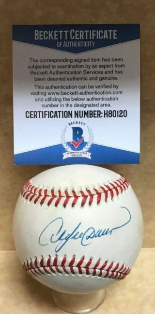 Andre Dawson Chicago Cubs Vintage Signed Auto N.  L.  Baseball Beckett H80120