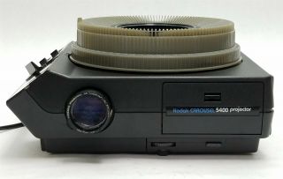 Vintage Kodak 5400 Carousel Slide Projector w/124mm Lens,  140 Slide Tray,  Remote 2