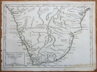 Vaugondy: Map Of South Africa - 1749