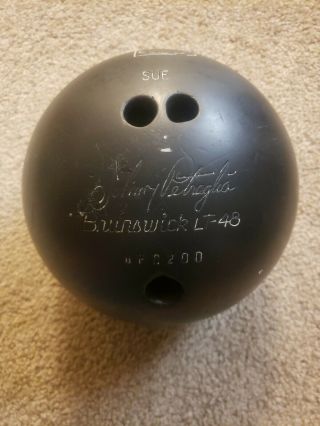 Vintage Johnny Petraglia Brunswick Lt - 48 Bowling Ball 14.  25 Pound B003