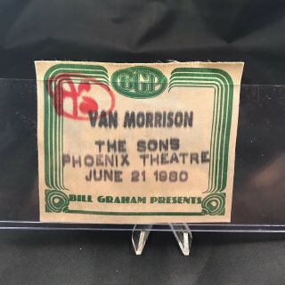 Van Morrison The Sons Phoenix Theatre Petaluma Backstage Pass Vintage June 1980