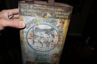 Vintage King Stock Spray Fly And Insect Poison Tin Litho Can 2