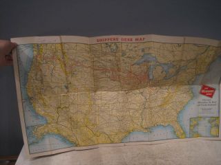 Milwaukee Road Railroad Map.  Shippers Map.