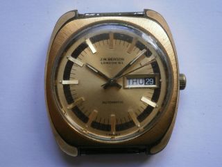 Vintage gents wristwatch J.  W.  BENSON automatic watch spares ETA 2789 2