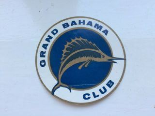 Looking Old Poss.  Butlins Vintage Grand Bahama Paper Sticker Badge