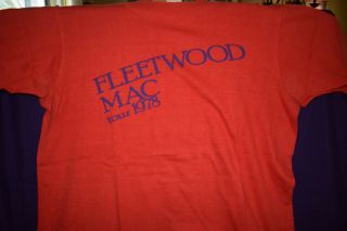 Vintage 1978 Fleetwood Mac Tour T - Shirt Size Med Orginal