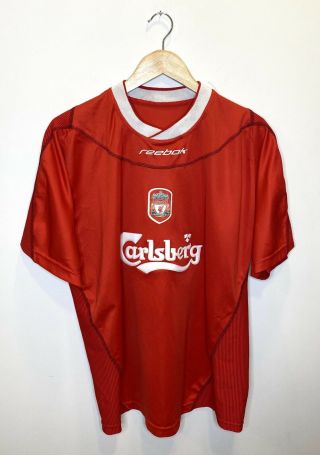 Vintage Liverpool Fc 2003/04 Home Football Shirt Jersey Soccer Reebok Red Size L