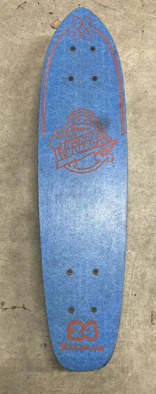 Huffy 24 Flexaglass Thunderboard Skateboard 1970’s Vintage Blue
