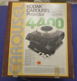 Vintage Kodak Slide Projector Carousel 4400 W Tray & Remote