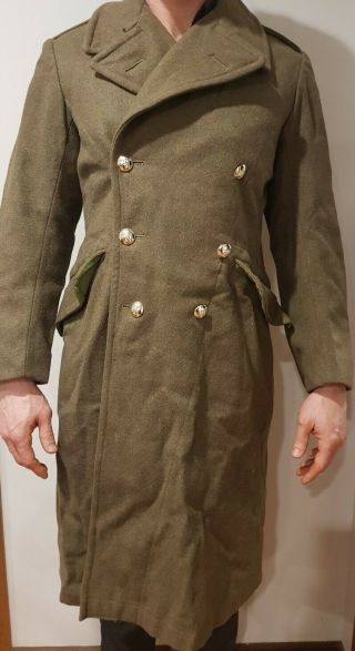 Vintage Men’s Australian Military Army Woollen Trench Coat Circa 1966