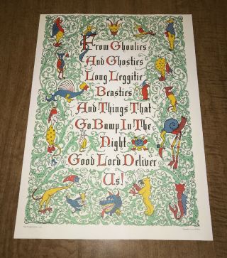 1975 Things That Go Bump In The Night Scottish Prayer Camellia Art Print