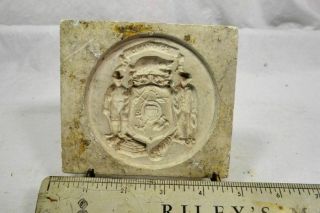 Antique Vintage Miners Forward Badge Ceramic Slip Casting Mold Solid Pour