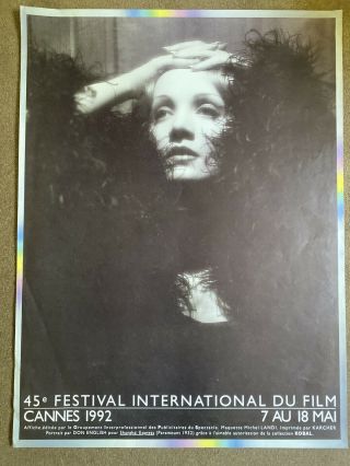 Reginal Vintage 1992 Cannes Film Festival Poster