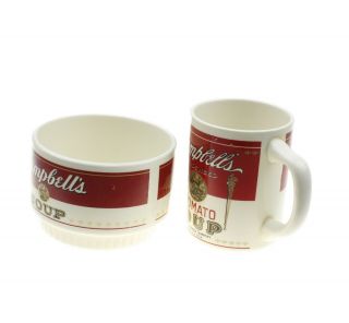 Vintage Set Of 2 Campbell ' s Soup Coffee Mug and Soup Bowl Made in USA 2