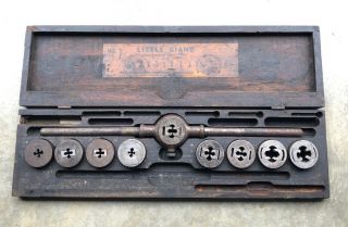 Vintage Antique Greenfield Little Giant No.  7 Tap And Die Set