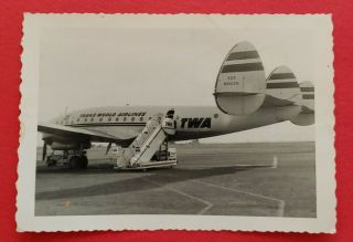 Vintage 1950s Photo Twa Trans World Airlines Constellation Airplane