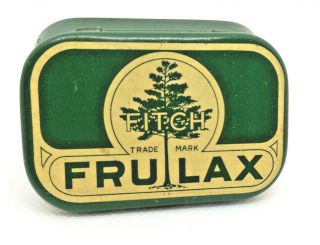 Vintage Large Medicine Tin,  Fitch Fru Lax Big Pine Tree,  Fitch Labs,  Concord,  N.  H.