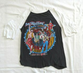 Vintage Rolling Stones Concert T - Shirt Tshirt 1981 Tattoo You Tour Sz L