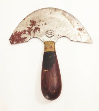 Vtg Antique C.  S.  Osborne Round Knife 6 " Skinning Leather Tool
