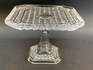 Antique Victorian Eapg Square Pedestal Cake Stand