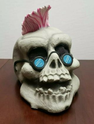 Vintage 1990s Curly The Skeleton Halloween Mask Goosebumps Mascot By Parachute