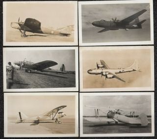 Lqqk 6 Vintage 1940s,  Military Aircraft Photos,  W/names On Backs 28